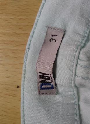 Брюки джинсы denim 31р бирюза мята4 фото