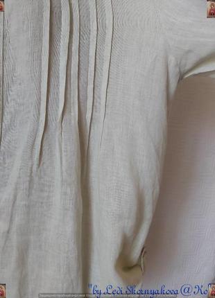 Новое просторное лёгкое мягкое платье-рубашка/туника со 100 % льна цвета беж, размер 5хл7 фото