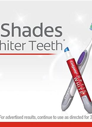 Зубная щетка colgate optic white с отбеливающим карандашом (made in usa)