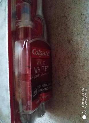 Зубна щітка colgate optic white з відбілюючим олівцем (made in usa)6 фото