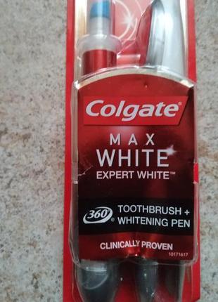 Зубна щітка colgate optic white з відбілюючим олівцем (made in usa)7 фото