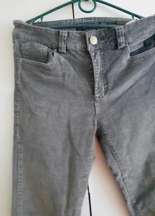 Классные вельветовые  мом штаны  джинсы брюки укороченные!2 фото