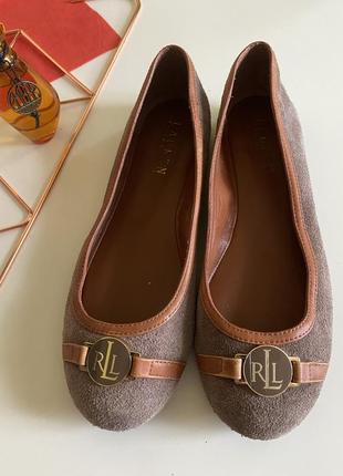 Балетки lauren ralph lauren шкіра замш
