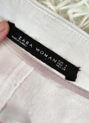 Белоснежные текстурные брюки zara3 фото
