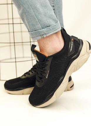 Чоловічі чорні кросівки літні текстильні сітка/кросівки чоловічі чорні тектильні літні сітка2 фото