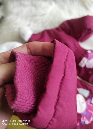 Парку,куртка, дівчинка, nutmeg, 2-3 роки, осінь/зима, бордова, хутро всередині6 фото