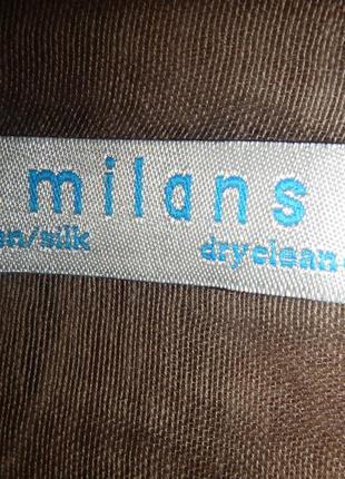 Легкий шовковий шарф milans 188см х 63див шовк, бавовна3 фото
