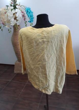 Асимметричная блуза жакет италия лен3 фото