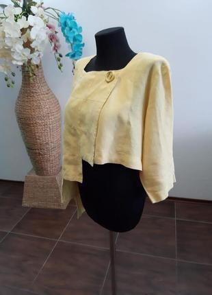 Асимметричная блуза жакет италия лен10 фото