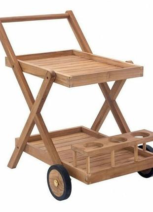 Столик сервірувальний на колесах дерев'яний висота 83cм