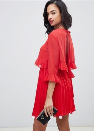 Красное платье плиссе asos4 фото