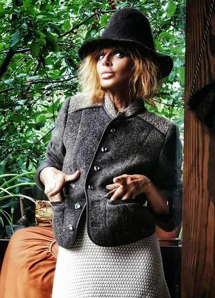 Шерстяной пиджак alpin de luxe шерсть жакет блейзер валяный букле с люрексом
