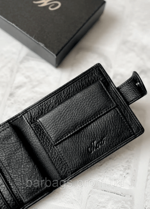Кошелек мужской портмоне moro код 539 кожаное черное гаманець чоловічий шкіряне портмоне