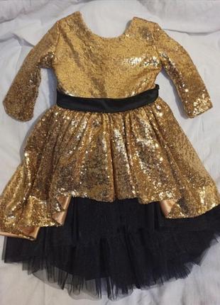 Плаття сукня золото3 фото