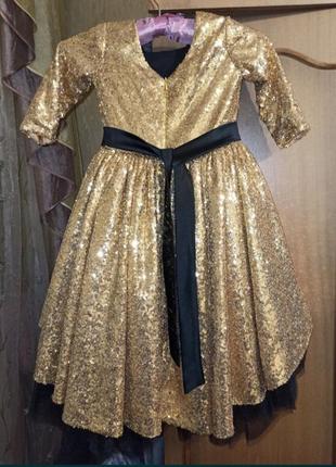Плаття сукня золото5 фото