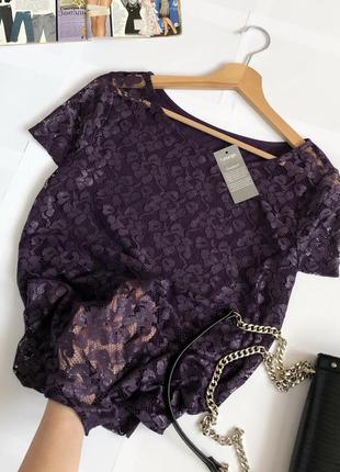 Новая кружевная футболка george