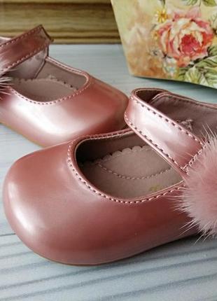 Туфлі для дівчинки пудрові фірма doremi clibee р-р 19,234 фото