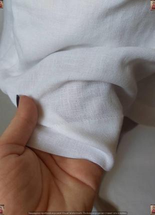 Фирменные maddison белоснежные шорты/бриджи со 100 % льна с карманами, размер с-м7 фото