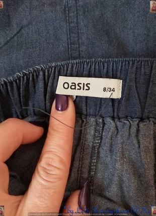 Фірмова oasis міні спідниця со100% бавовни/джинса насиченого синього, розмір хс-с7 фото