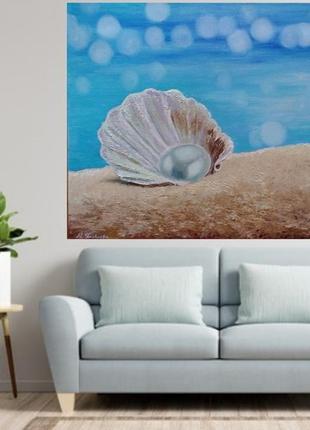 Картина маслом "перлина біля моря"6 фото