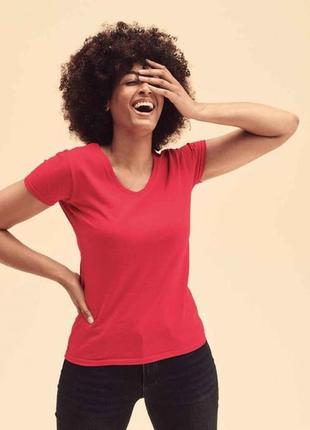 Літня жіноча футболка  червоного кольору розміру m