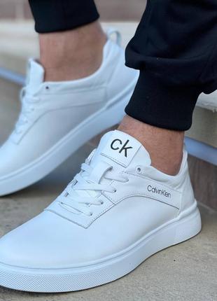 Мужские кожаные кроссовки calvin klein🔥люкс качество 🔥