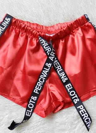 ⛔⛔шорти з атласу з лампасами