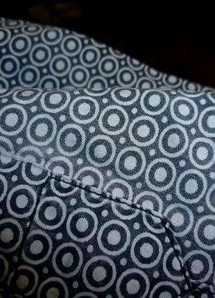 Брендовая мужская рубашка индия 100% коттон рисунок черно-белая (серая)9 фото