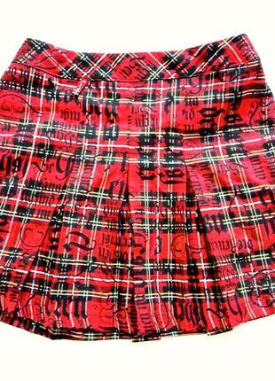 Спідниця у клітинку з літерами