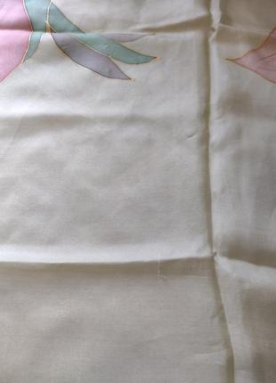Большой шелковый платок ручной окрас батик.6 фото