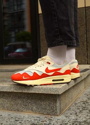 Чоловічі кросівки nike air max 1 patta red white 41-42-43-44-452 фото