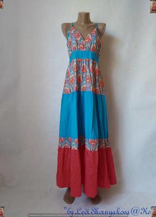 Новый летний сарафан/платье в пол со 100 % хлопка в горошек и абстракцию, размер с-м