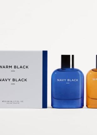 Zara warm black navy black 2×80 ml edt