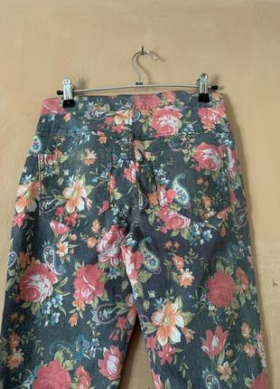 Нові літні штани брюки в квіточки 75 котон5 фото