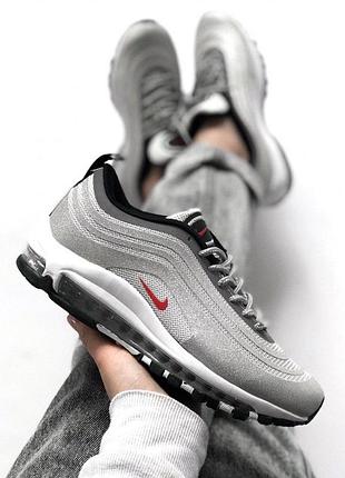 Nike air max 97 swarovski silver чоловічі кросівки найк аір макс сірі