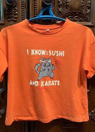 Футболка "i know how to make and sushi karate"