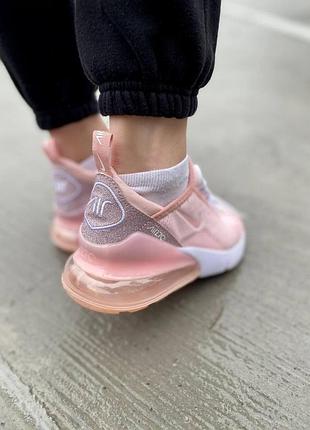 Nike air max 270 pink white 4 женские кроссовки найк аир макс