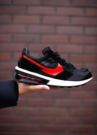 Nike air max pre-day black red white чоловічі кросівки/ найк аір макс