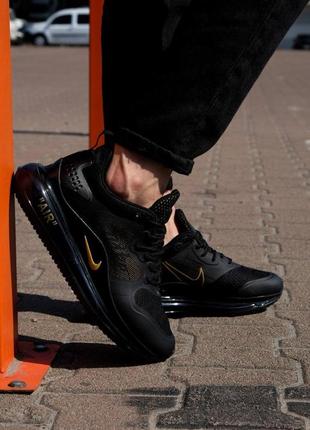 Nike air max 720 new black orange чоловічі кросівки найк аір макс4 фото