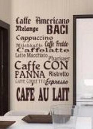 Наклейка «виды кофе»