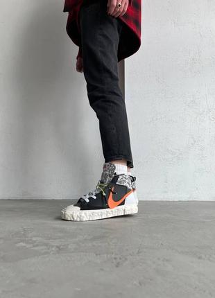 Мужские кроссовки nike blazer mid x ready made black / найк блазер5 фото