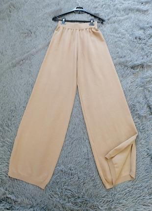 ⛔ вязаные брюки-палаццо с разрезами в'язані штани-палаццо з розрізами