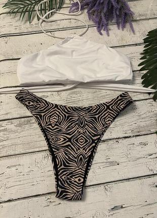 Купальник раздельный высокие плавки топ asos