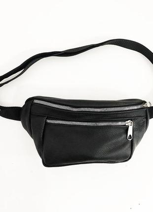 Бананка із натуральної шкіри. відмінна якість сумки на поясі. модель: 74132