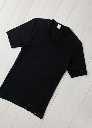 Мужская черная базовая футболка pleas германия. размер m l3 фото