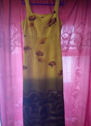 👗длинное шифоновое платье градиент 8/10 2