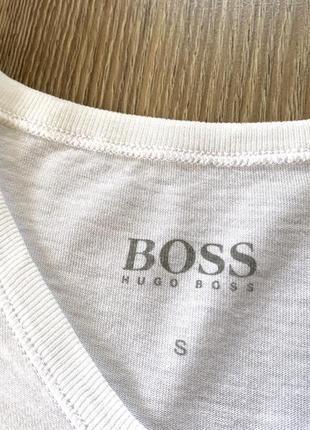 Оригинальная мужская хлопковая футболка с v-образный вырезом hugo boss5 фото