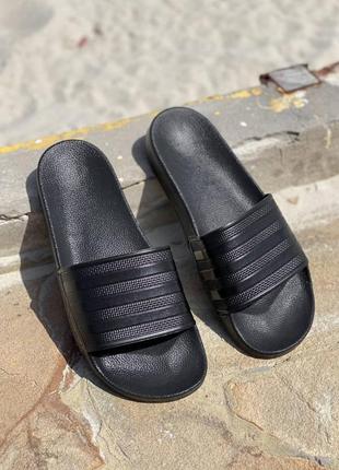 Тапки adidas slides black10 фото