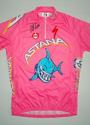 Велофутболка moa pro team astana specialized italy велоформа jersey (7-3xl)