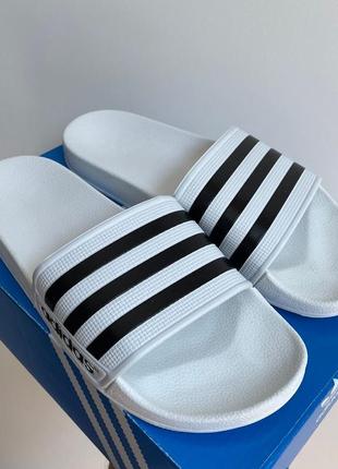 Тапки adidas slides white9 фото